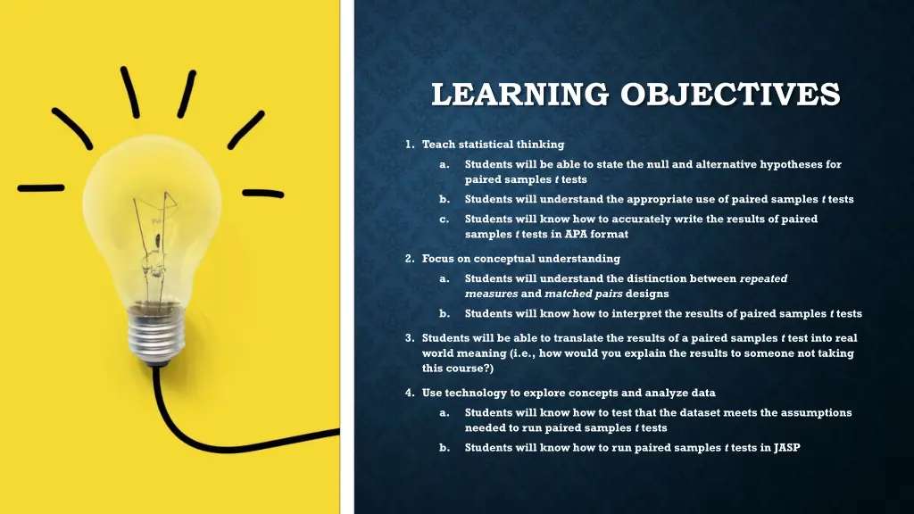 learning objectives