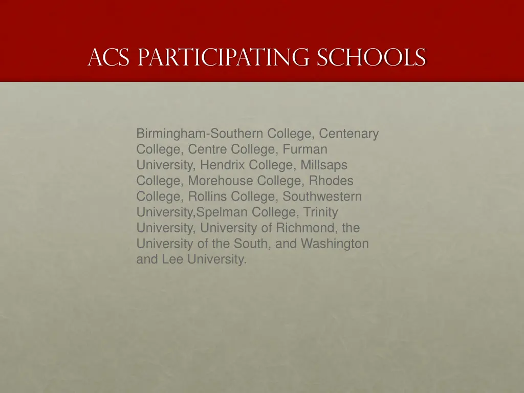 acs participating schools