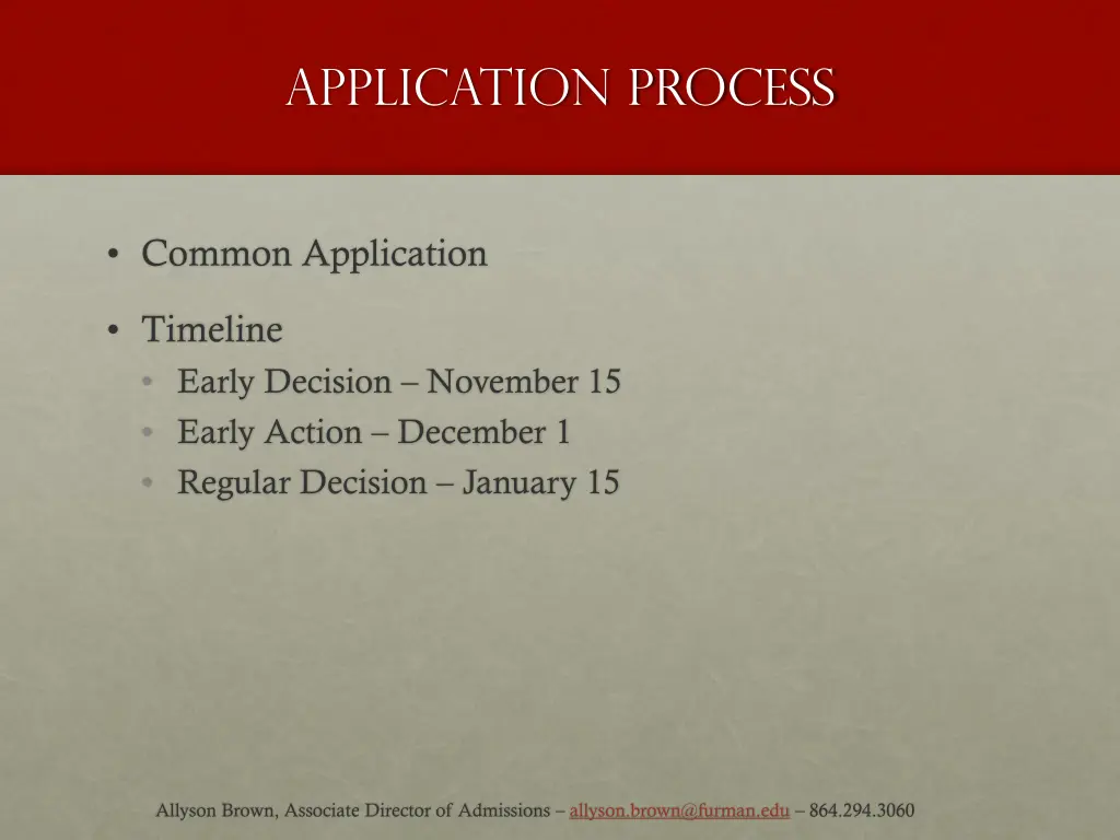 application process