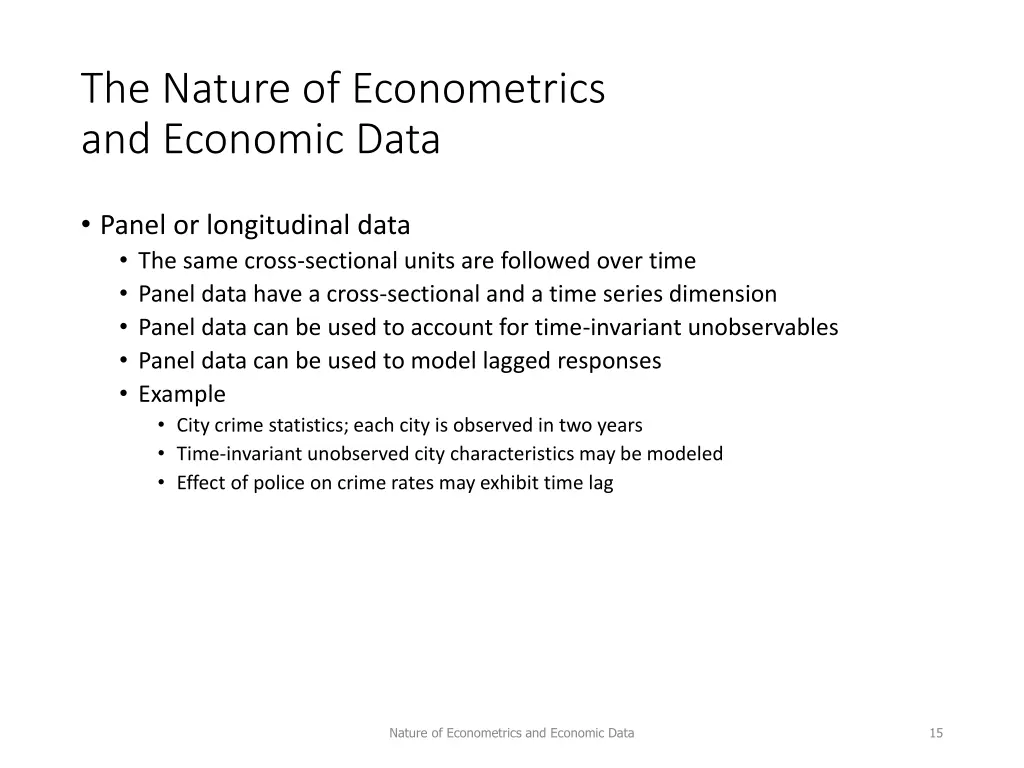 the nature of econometrics and economic data 13