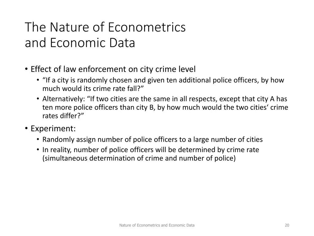 the nature of econometrics and economic data 18
