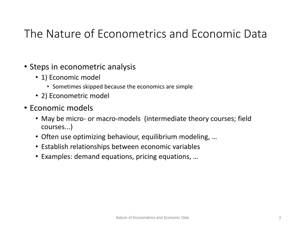 the nature of econometrics and economic data 2