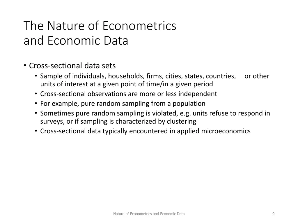 the nature of econometrics and economic data 8