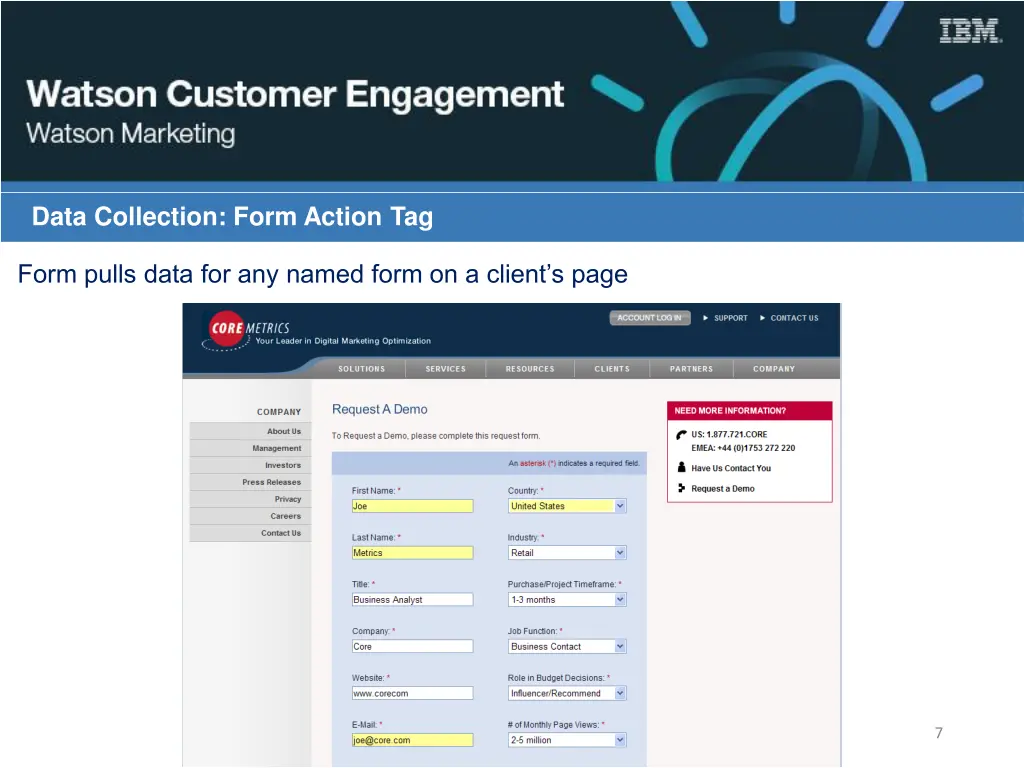 data collection form action tag 2