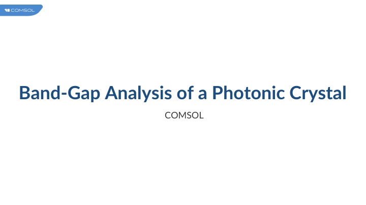 band gap analysis of a photonic crystal