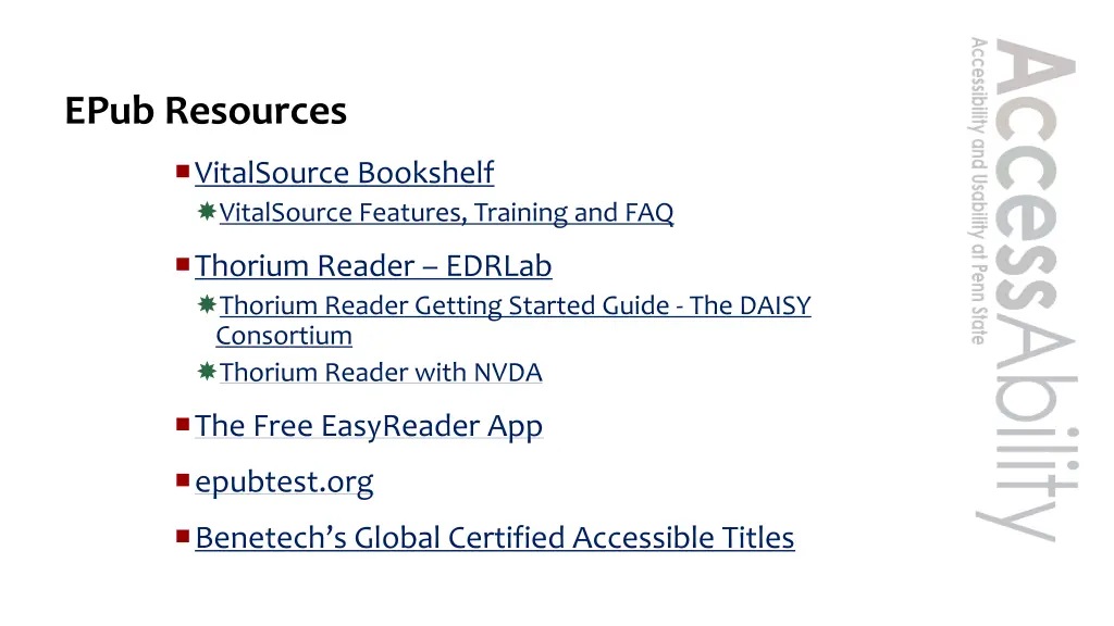 epub resources