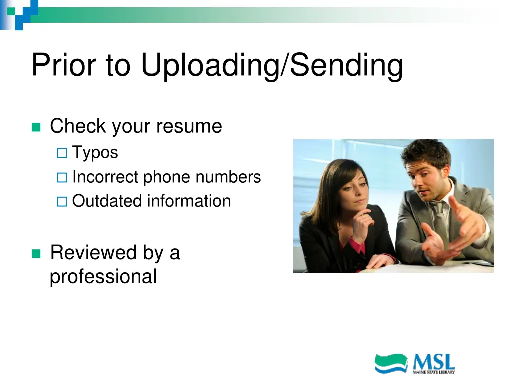 prior to uploading sending
