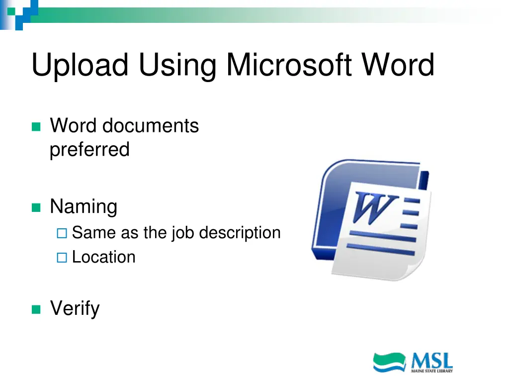 upload using microsoft word