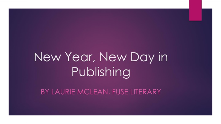 new year new day in publishing