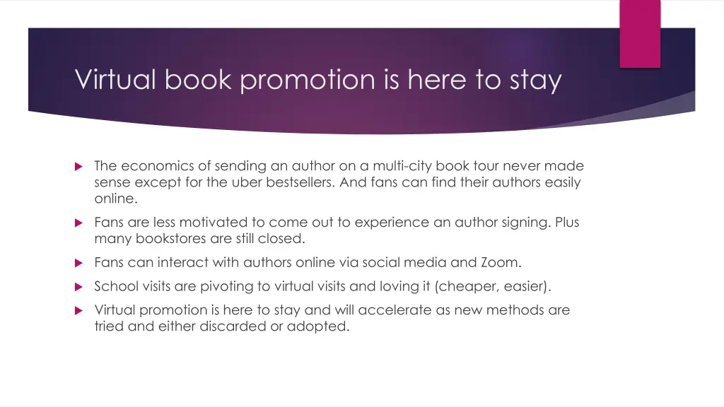virtual book promotion is here to stay