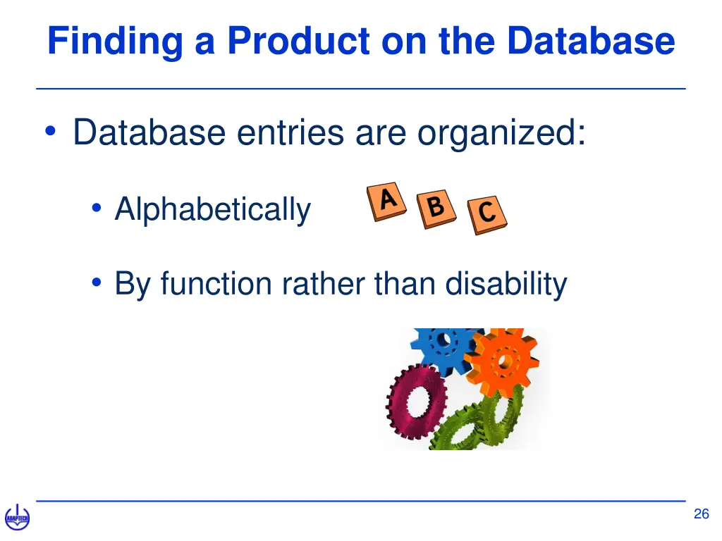 finding a product on the database
