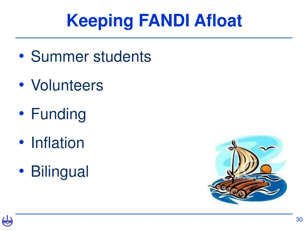 keeping fandi afloat