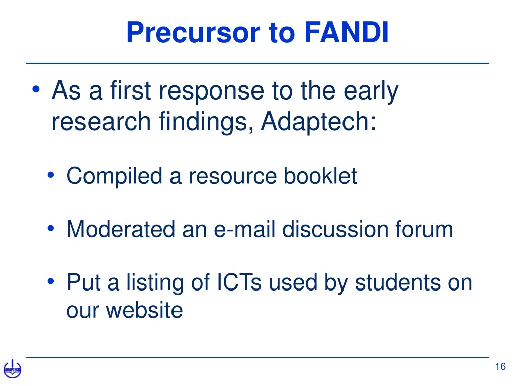 precursor to fandi