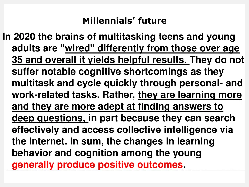 millennials future