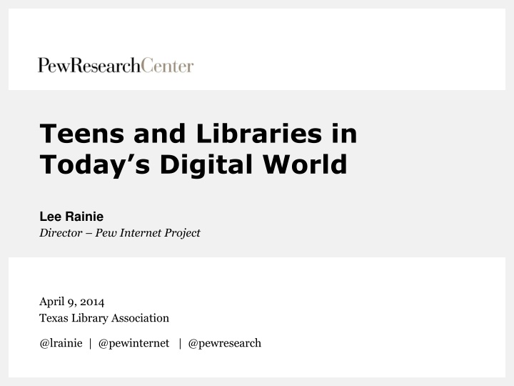 teens and libraries in today s digital world