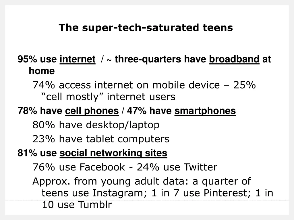 the super tech saturated teens
