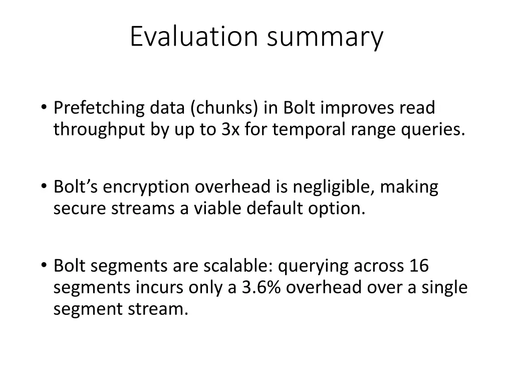 evaluation summary