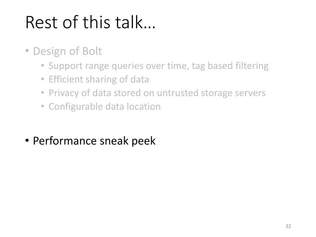 rest of this talk 1