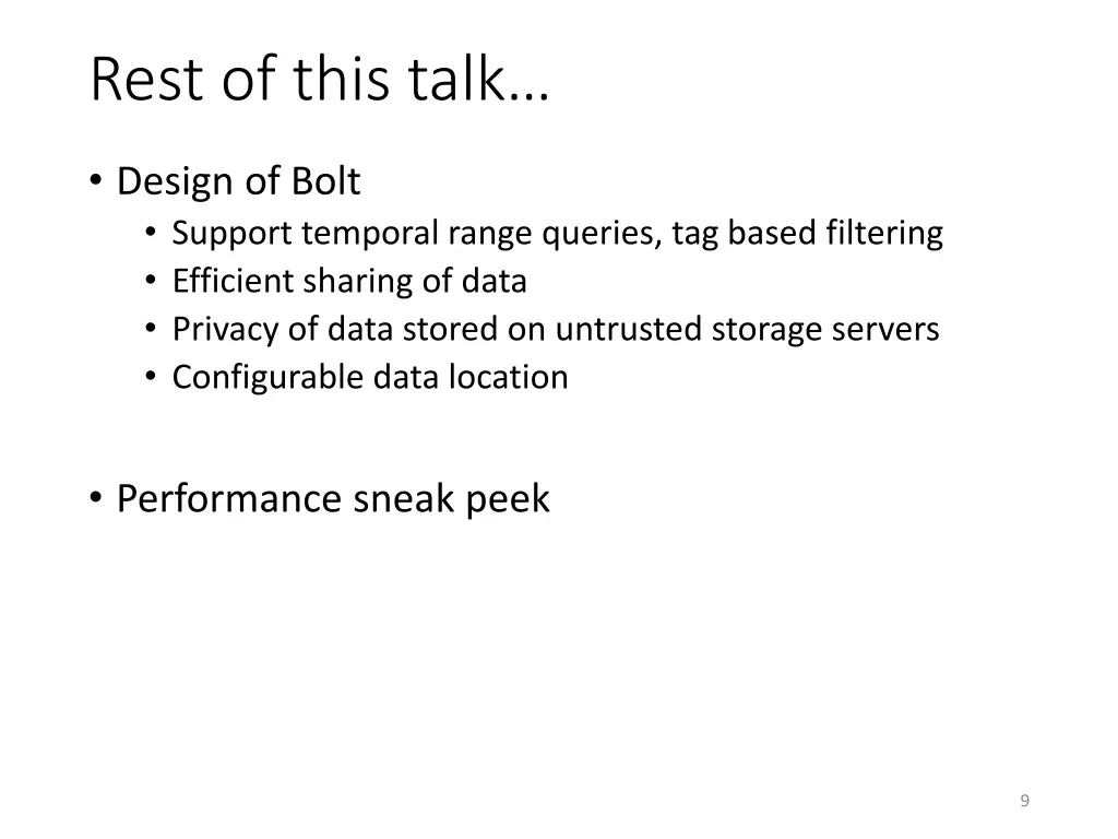 rest of this talk