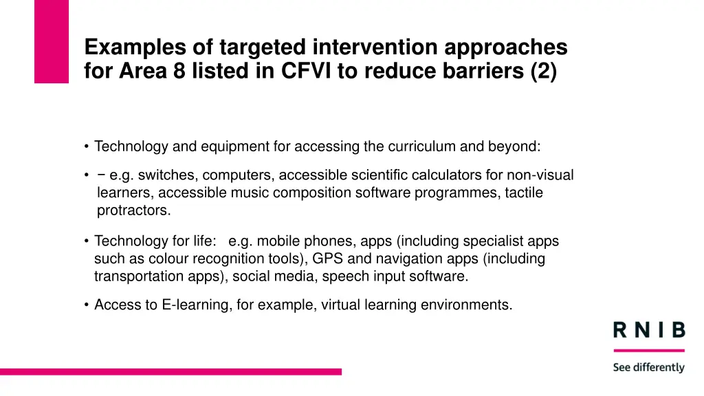 examples of targeted intervention approaches 1