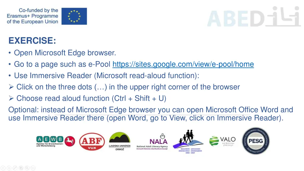 exercise open microsoft edge browser go to a page