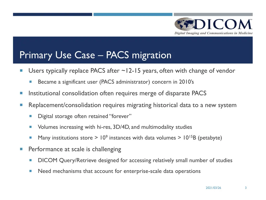 primary use case pacs migration