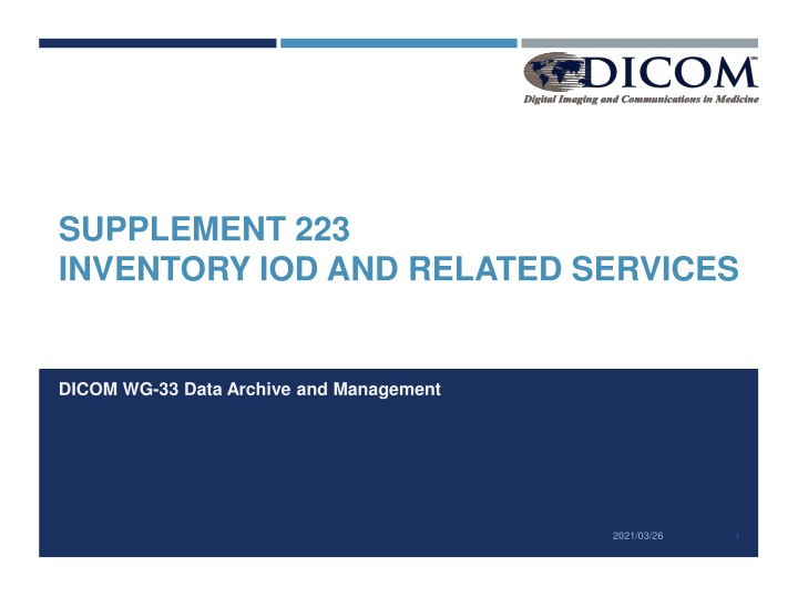 supplement 223 inventory iod and related services