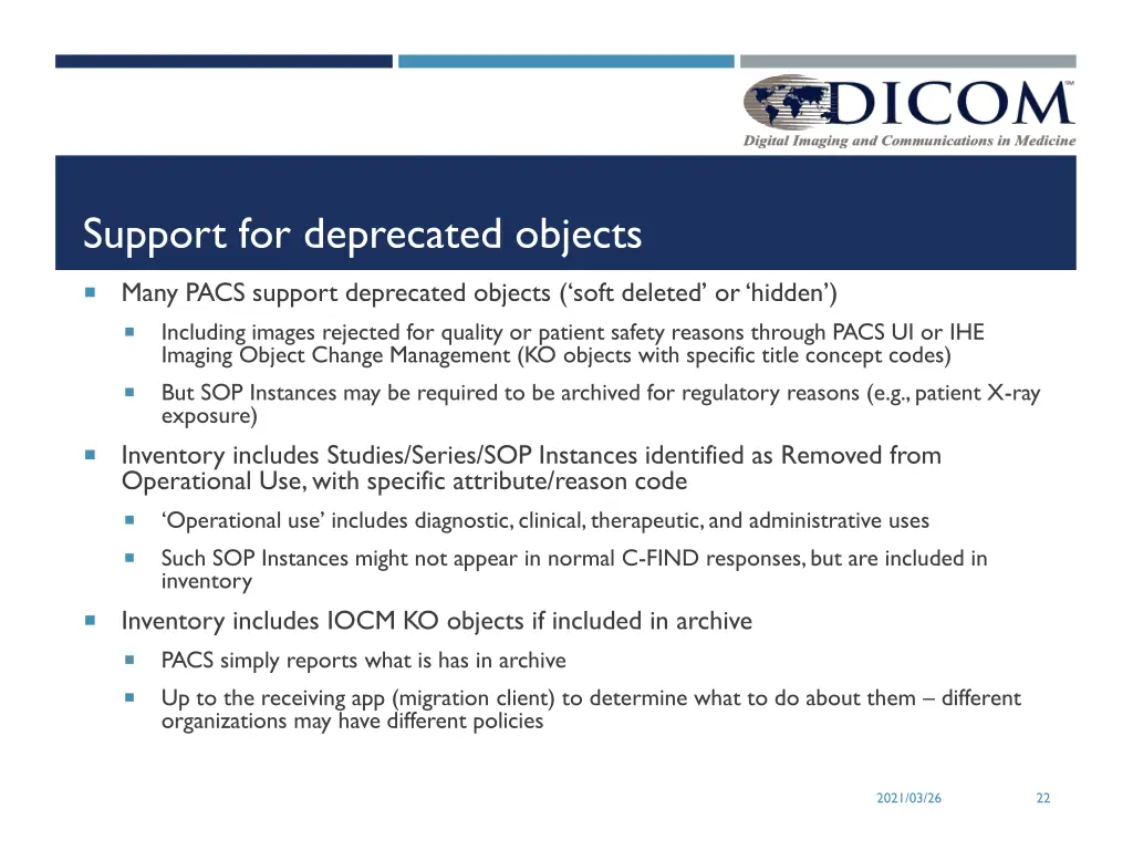 support for deprecated objects