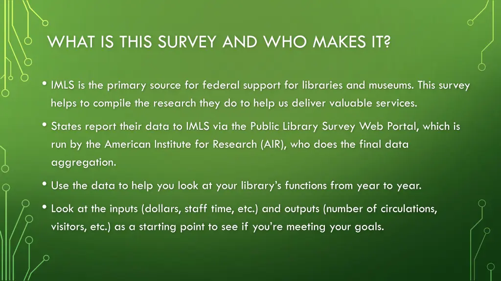 what is this survey and who makes it