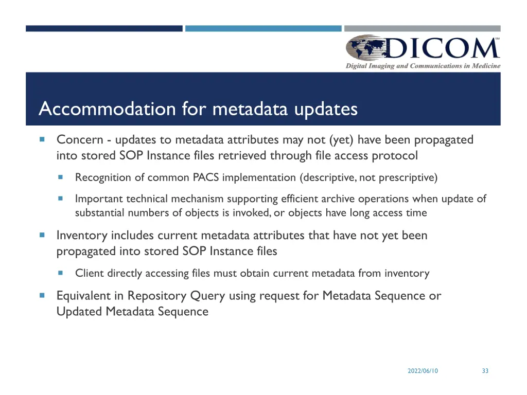 accommodation for metadata updates