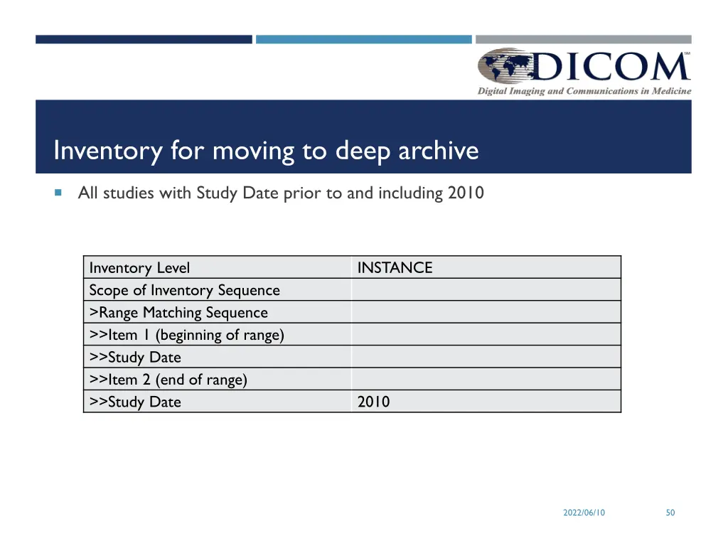 inventory for moving to deep archive