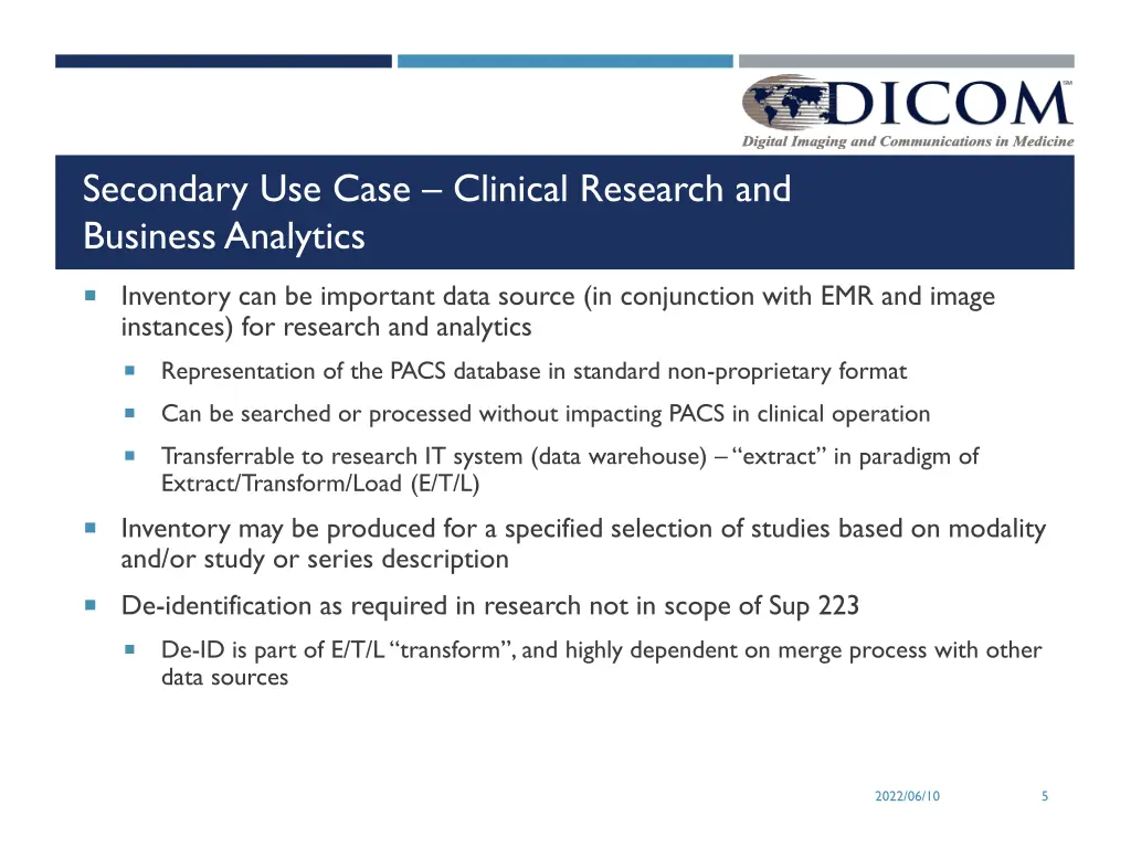 secondary use case clinical research and business