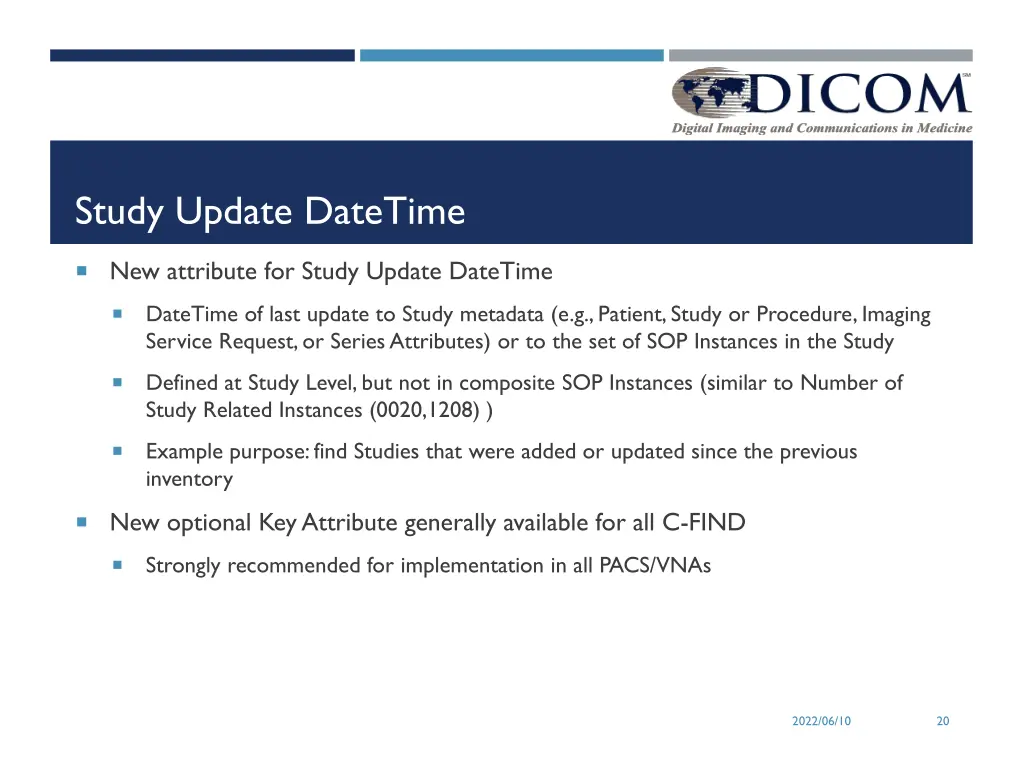 study update datetime