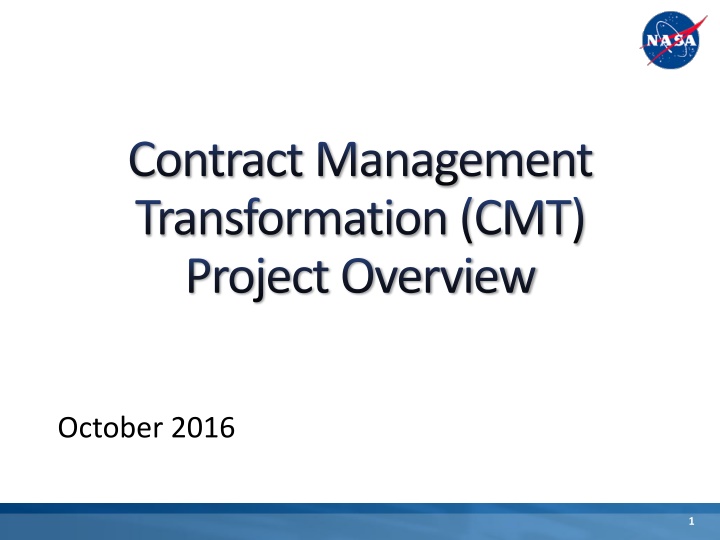 contract management transformation cmt project
