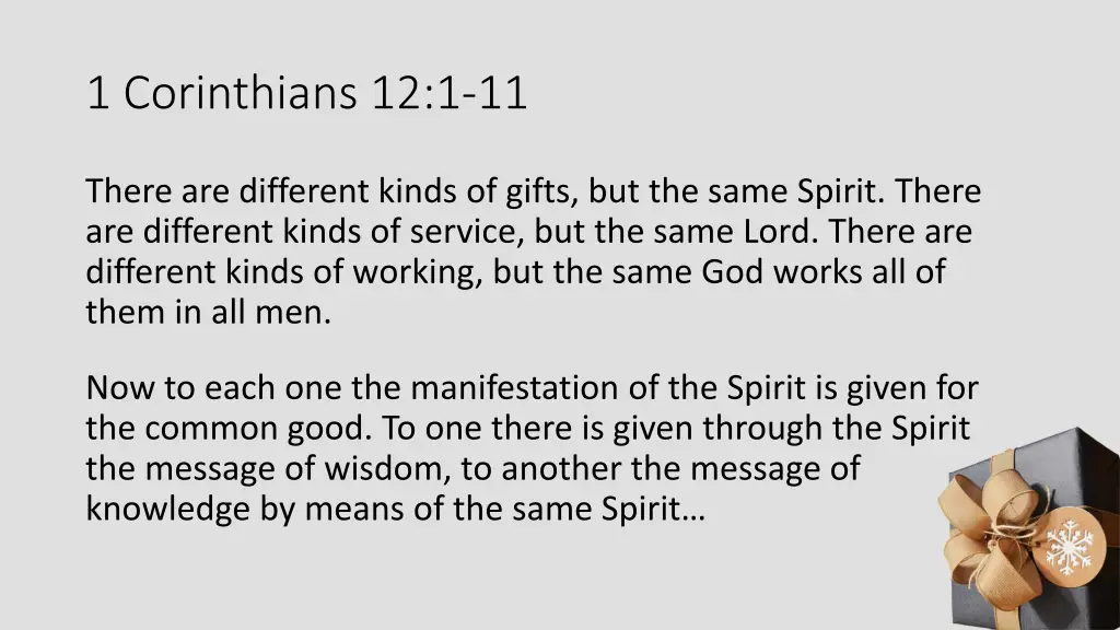1 corinthians 12 1 11 1