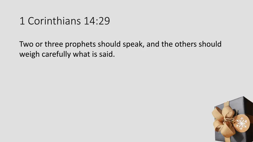 1 corinthians 14 29