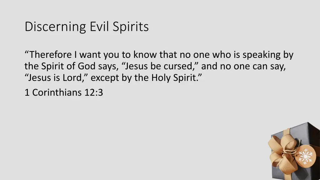discerning evil spirits 2