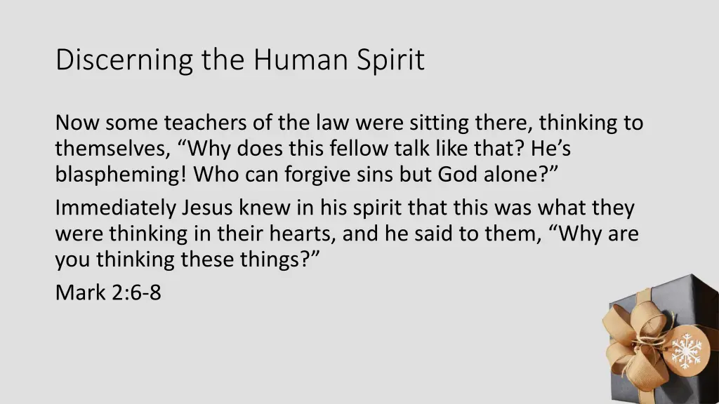 discerning the human spirit 1