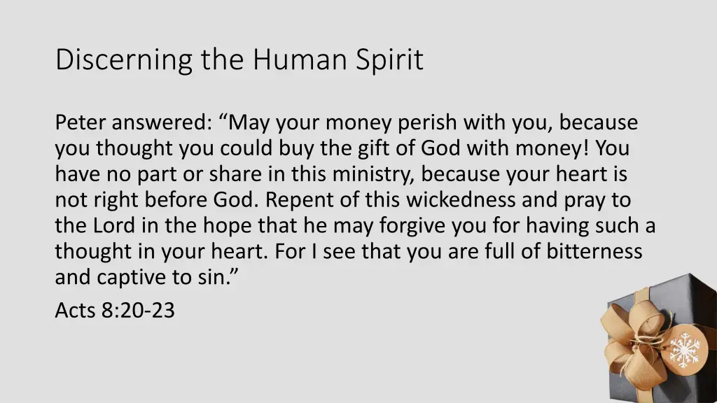 discerning the human spirit 2