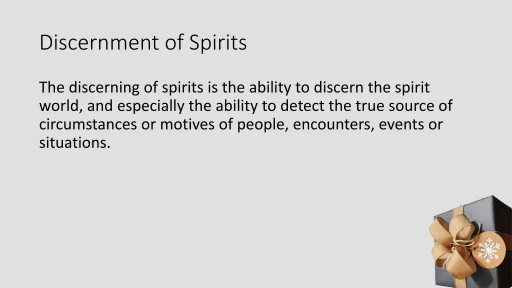 discernment of spirits