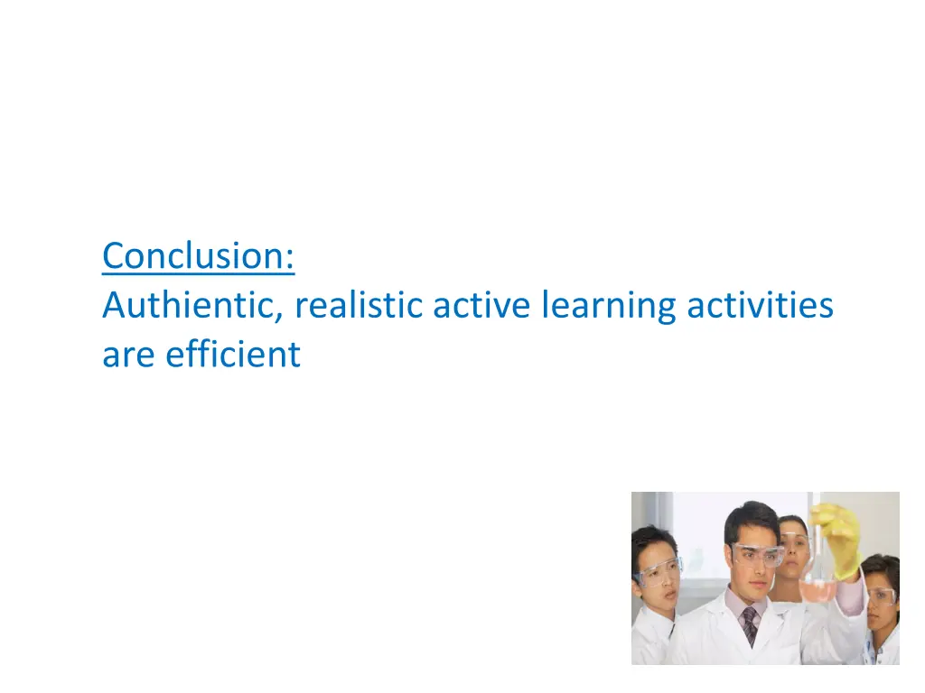 conclusion authientic realistic active learning