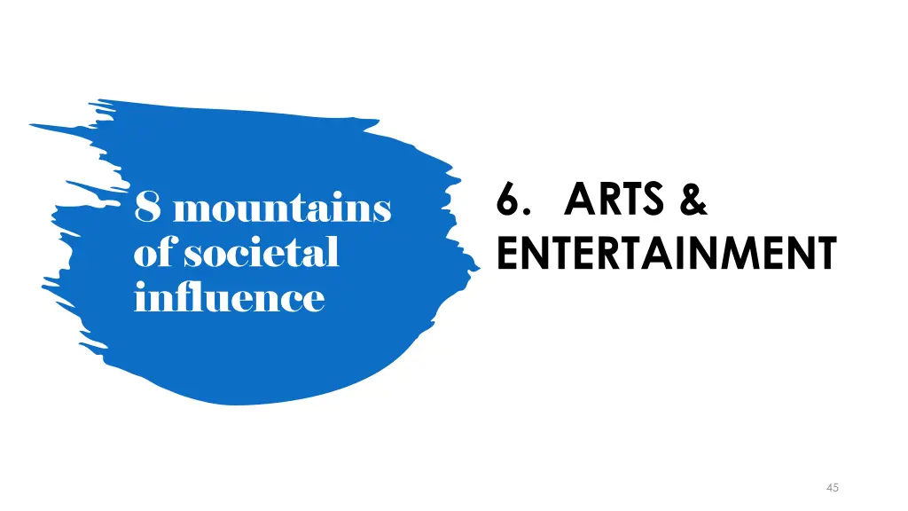 6 arts entertainment