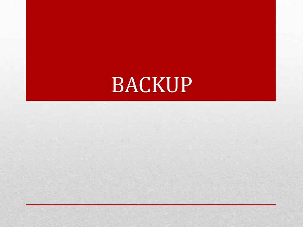 backup