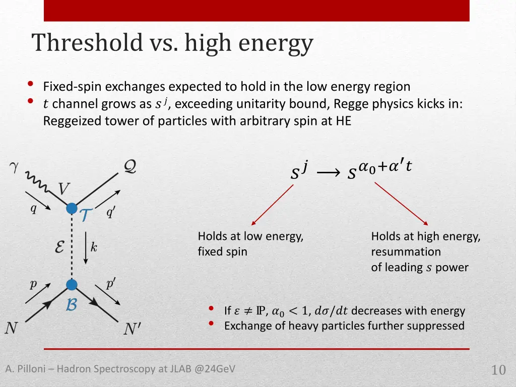 threshold vs high energy