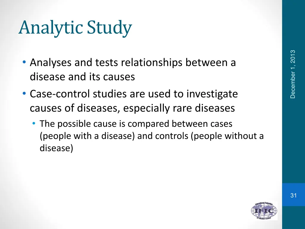 analytic study