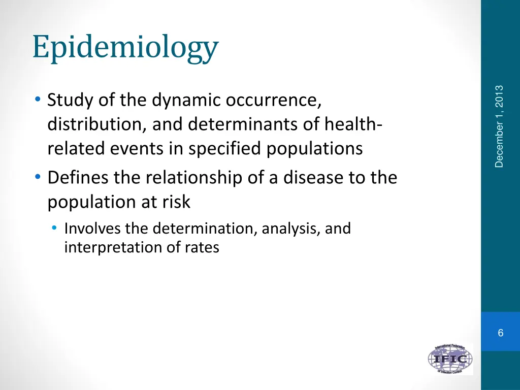 epidemiology