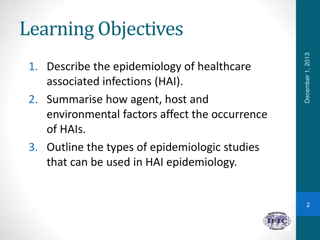 learning objectives