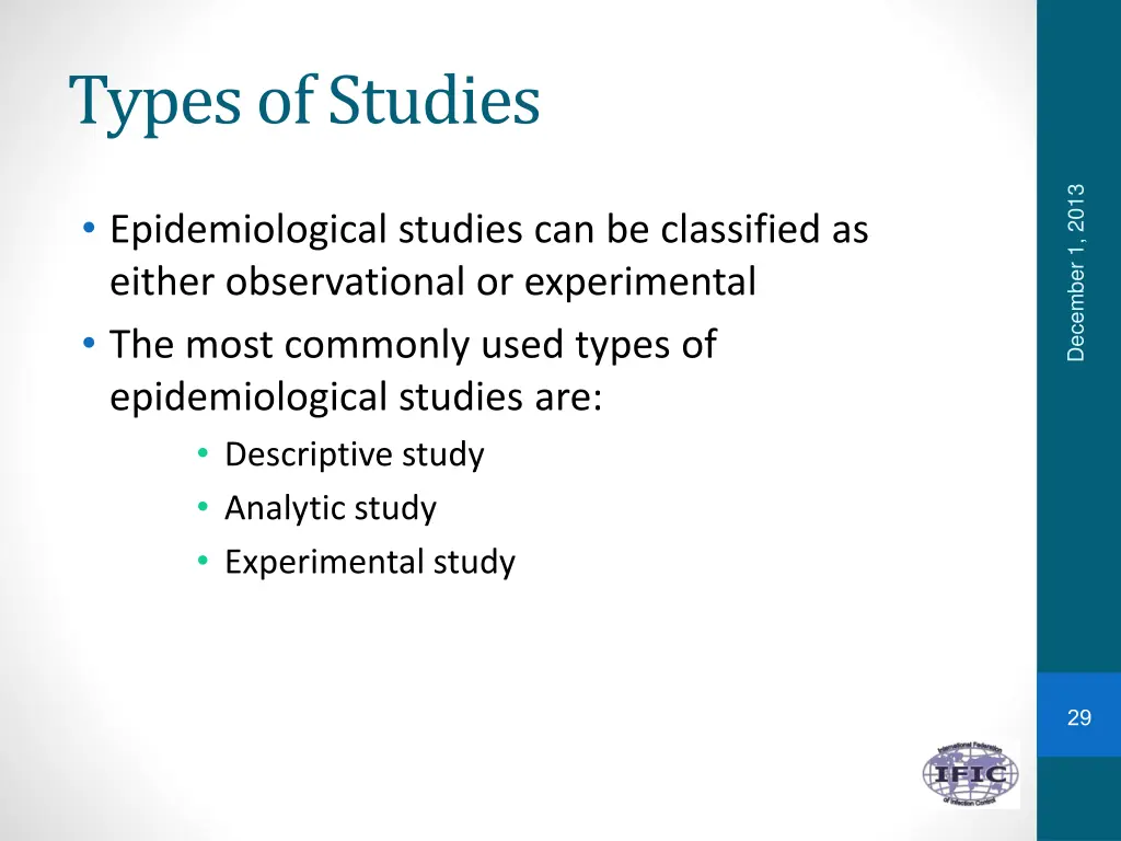 types of studies