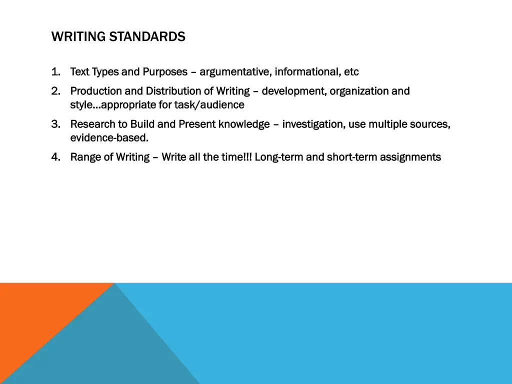 writing standards
