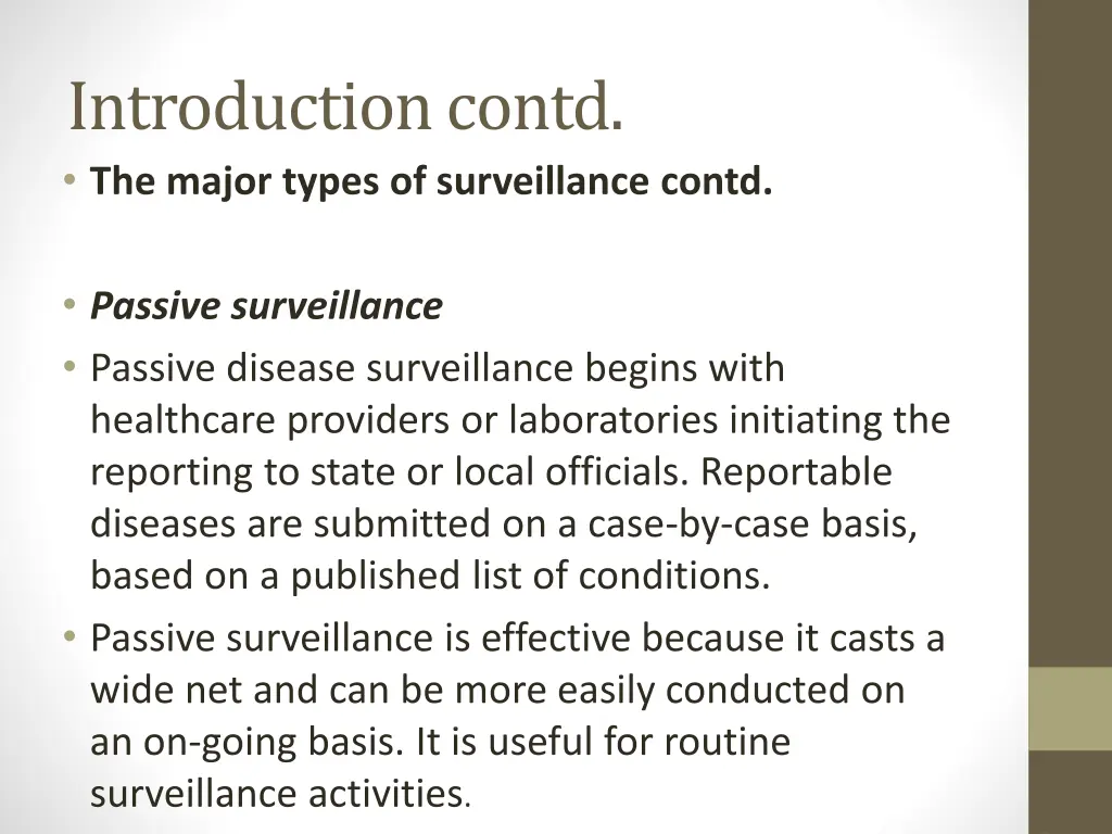 introduction contd the major types